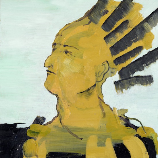 Claudia Rößger: Mohawk, 2018, Öl auf Hartfaser, 30 x 30 cm

